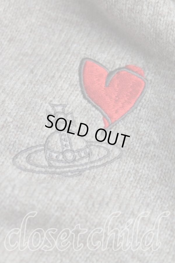 画像5: ヴィヴィアンウエストウッド MAN 中古 / ハート&オーブ刺繍フーディニット 46(メンズM) 茶  H-25-05-04-030-to-IN-ZH (5)