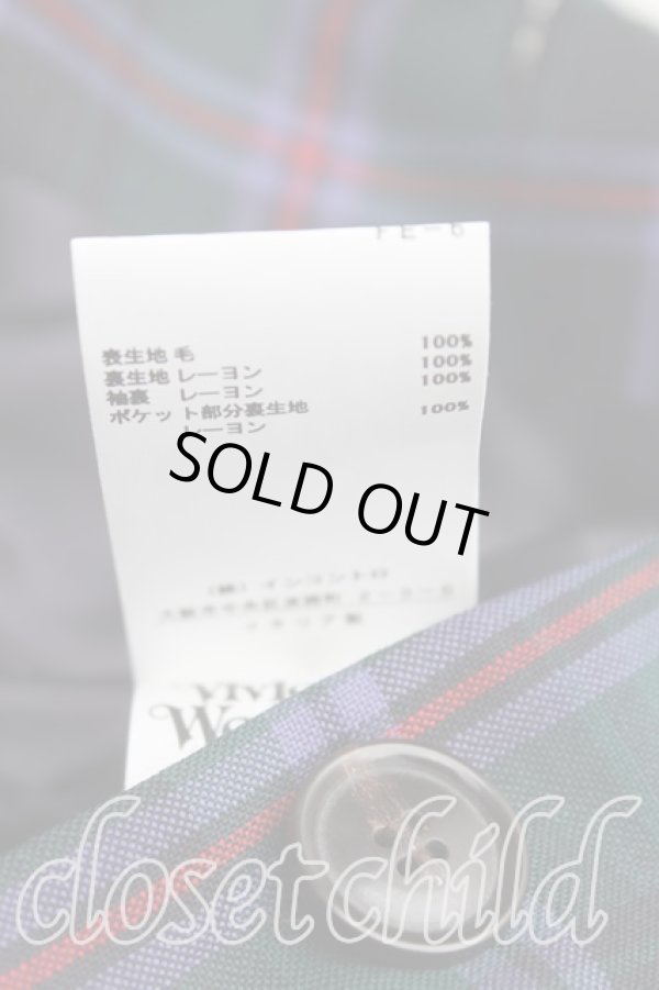 画像5: ヴィヴィアンウエストウッド 中古 / DRUNKEN TARTAN TAILOR ジャケット 36(XS) 緑  H-25-05-04-003-jc-OD-ZH (5)