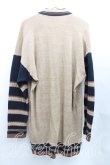 画像2: ANGLOMANIA 中古 / カットラスオーブ刺繍ロングカーディガン 38（M相当） 茶×紺  H-25-05-04-033-to-IN-ZH (2)