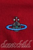 画像6: ヴィヴィアンウエストウッド 中古 / カラーオーブ刺繍Vネックニット M 赤  H-25-05-04-037-to-IN-ZH (6)