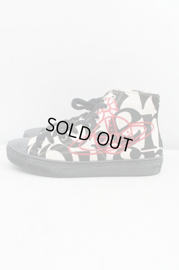 画像3: ヴィヴィアンウエストウッド 中古 / PLIMSOLL HIGH TOP 42(26.0cm) 白×黒  H-25-05-04-059-sh-IN-ZH (3)