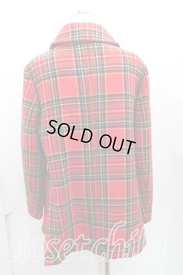 画像2: ヴィヴィアンウエストウッド 中古 / タータンチェックPコート 44(13号) 赤  H-25-05-04-007-co-IN-ZH (2)