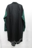 画像2: ヴィヴィアンウエストウッド MAN 中古 / バイカラーロングシャツ 46(メンズM相当) 黒×緑  H-25-05-04-014-bl-IN-ZH (2)