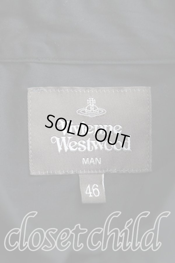 画像3: ヴィヴィアンウエストウッド MAN 中古 / バイカラーロングシャツ 46(メンズM) 黒×緑  H-25-05-04-014-bl-IN-ZH (3)