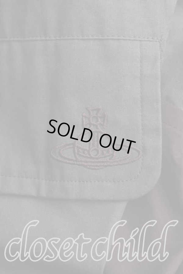 画像5: ヴィヴィアンウエストウッド MAN 中古 / バイカラーロングシャツ 46(メンズM) 黒×緑  H-25-05-04-014-bl-IN-ZH (5)