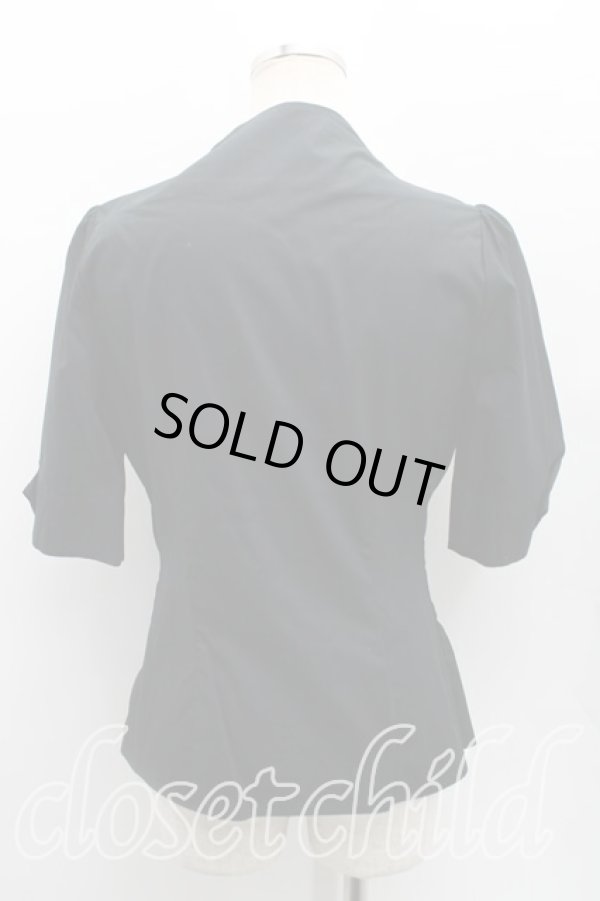 画像2: ヴィヴィアンウエストウッド 中古 / カラーオーブ刺繍開襟半袖シャツ 40(9号) 黒  H-25-05-04-016-bl-IN-ZH (2)