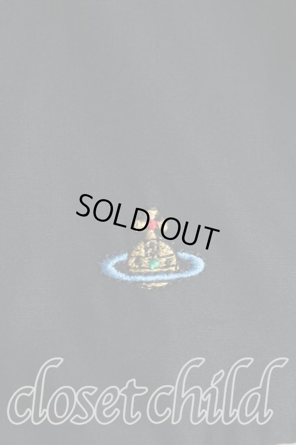 画像6: ヴィヴィアンウエストウッド 中古 / カラーオーブ刺繍開襟半袖シャツ 40(9号) 黒  H-25-05-04-016-bl-IN-ZH (6)