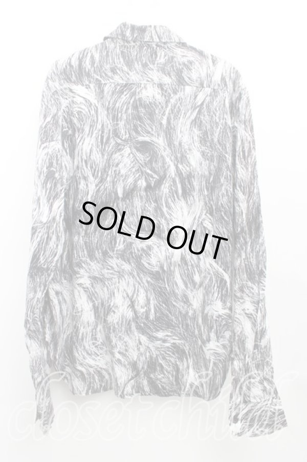 画像2: ANGLOMANIA 中古 / ヘアー柄シャツ 46(メンズM) 黒  H-25-05-04-017-bl-OD-ZH (2)