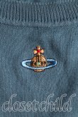 画像7: ヴィヴィアンウエストウッド 中古 / カラーオーブ刺繍サマーニット S 青  H-25-05-11-029-to-OD-ZH (7)