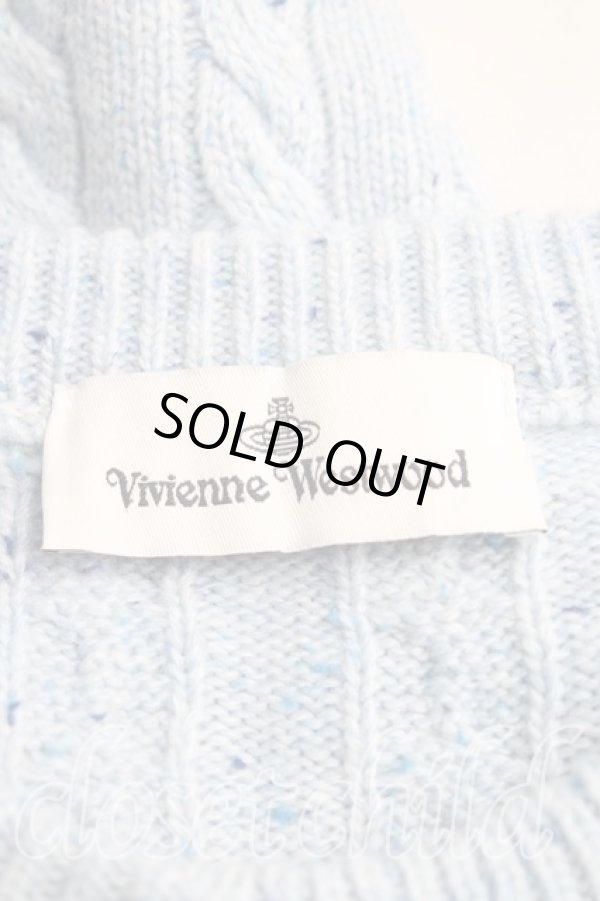 画像3: ヴィヴィアンウエストウッド 中古 / ラインオーブ刺繍カーディガン M サックス  H-25-05-11-041-to-OD-ZH (3)