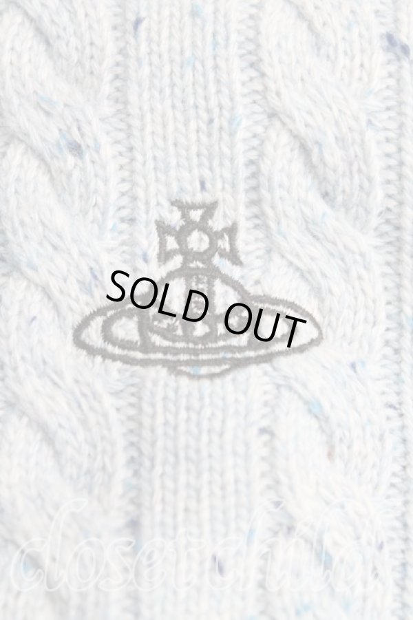 画像5: ヴィヴィアンウエストウッド 中古 / ラインオーブ刺繍カーディガン M サックス  H-25-05-11-041-to-OD-ZH (5)