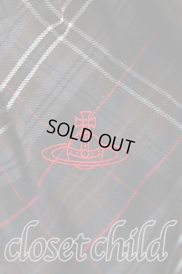 画像6: ヴィヴィアンウエストウッド 中古 / タータンチェックブロッキングトップ 00（ワンサイズ） 黒  H-25-05-11-045-to-OD-ZH (6)