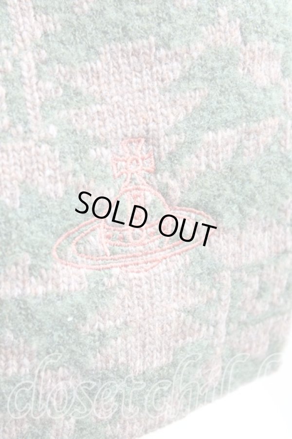 画像2: ヴィヴィアンウエストウッド 中古 / 総柄マフラー    H-25-05-11-063-gd-OD-ZH (2)