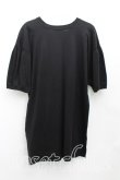 画像2: ヴィヴィアンウエストウッド 中古 / マルチエンブロイダリーギャザースリーブTシャツ 00（ワンサイズ） 黒  H-25-05-11-017-ts-OD-ZH (2)
