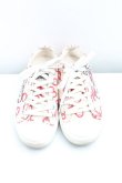 画像2: ヴィヴィアンウエストウッド 中古 / PLIMSOLLロースニーカー 38（24cm相当） 赤ｘ生成  H-25-05-18-021-sh-OD-ZH (2)