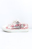 画像3: ヴィヴィアンウエストウッド 中古 / PLIMSOLLロースニーカー 38（24cm相当） 赤ｘ生成  H-25-05-18-021-sh-OD-ZH (3)