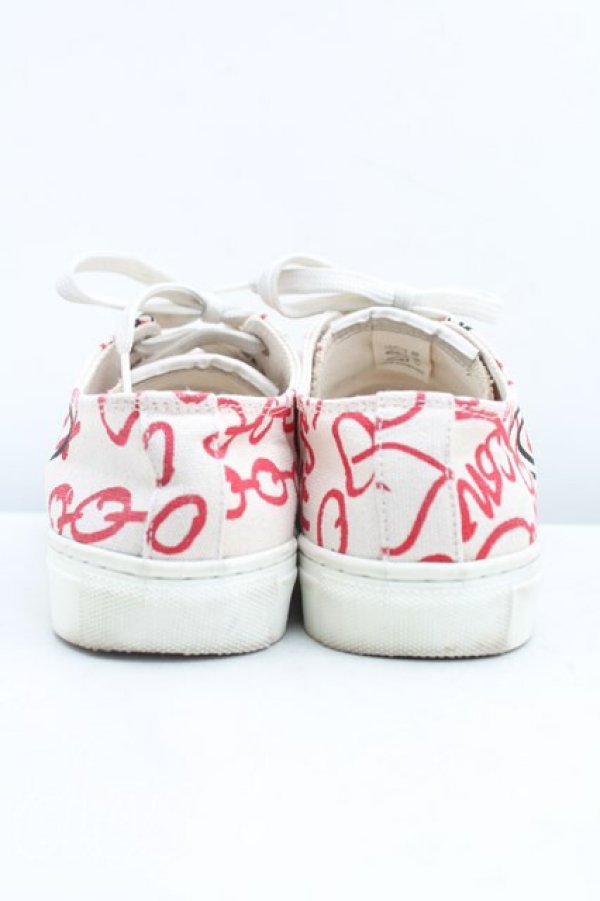 画像4: ヴィヴィアンウエストウッド 中古 / PLIMSOLLロースニーカー 38（24cm） 赤ｘ生成  H-25-05-18-021-sh-OD-ZH (4)