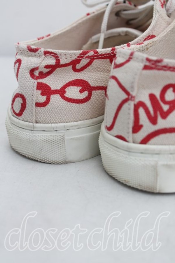 画像6: ヴィヴィアンウエストウッド 中古 / PLIMSOLLロースニーカー 38（24cm） 赤ｘ生成  H-25-05-18-021-sh-OD-ZH (6)