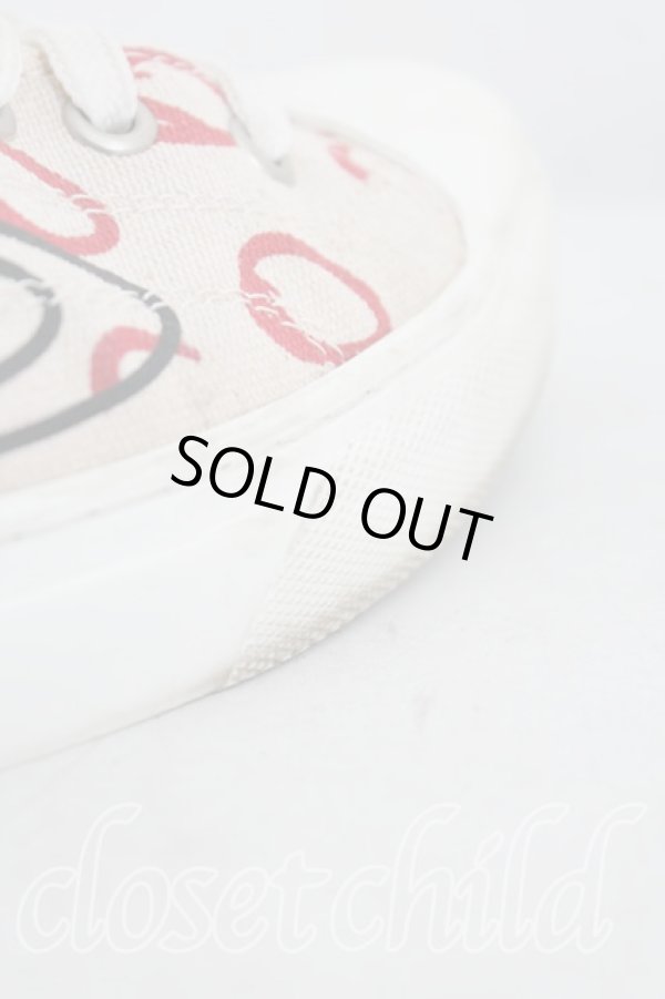 画像7: ヴィヴィアンウエストウッド 中古 / PLIMSOLLロースニーカー 38（24cm） 赤ｘ生成  H-25-05-18-021-sh-OD-ZH (7)