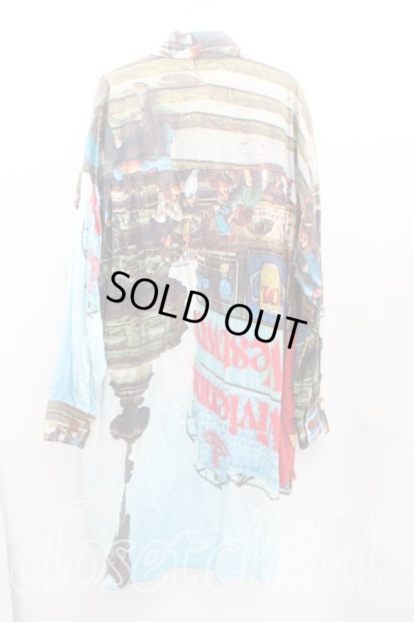 画像2: ヴィヴィアンウエストウッド MAN 中古 / ピカデリーptロングシャツ FREE 赤  H-25-05-18-046-bl-OD-ZH (2)