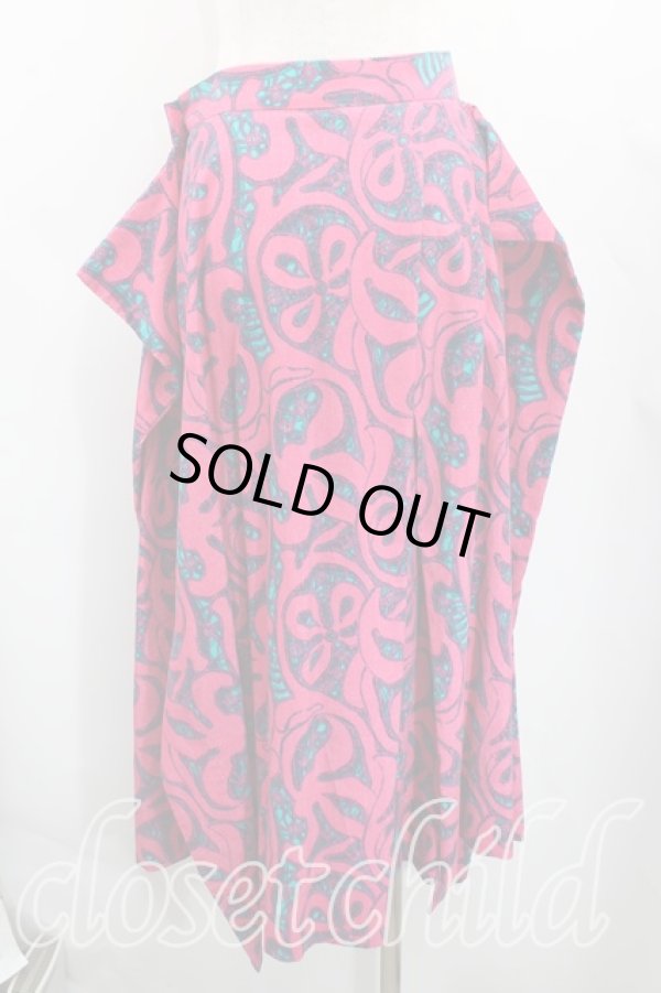 画像2: ヴィヴィアンウエストウッド 中古 / 総柄プリーツマキシスカート 00（ワンサイズ） ピンク  H-25-05-18-050-sk-OD-ZH (2)