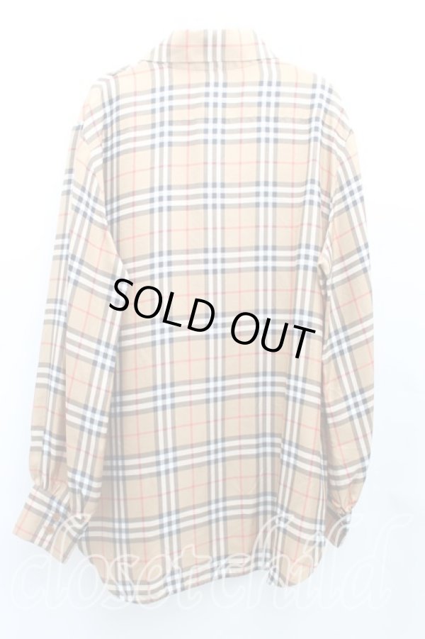 画像2: ヴィヴィアンウエストウッド 中古 / ヴィヴィアンウエストウッドｘBURBERRYコラボシャツ L 茶  H-25-05-25-025-bl-OD-ZH (2)