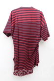 画像2: ヴィヴィアンウエストウッド MAN 中古 / ボーダー半袖Tシャツ FREE 赤  H-25-05-25-031-ts-OD-ZH (2)