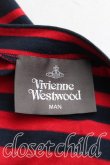 画像3: ヴィヴィアンウエストウッド MAN 中古 / ボーダー半袖Tシャツ FREE 赤  H-25-05-25-031-ts-OD-ZH (3)