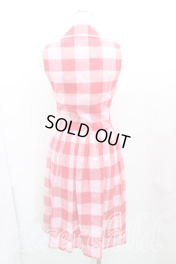 画像2: ANGLOMANIA 中古 / ブロックチェックドライアドドレス III(11号） ピンク  H-25-05-25-006-op-OD-ZH (2)