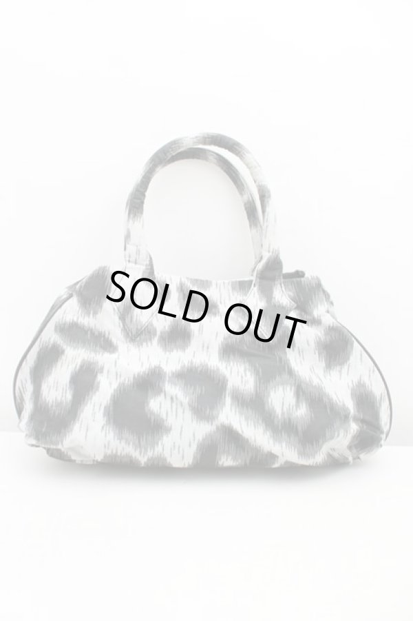 画像2: ヴィヴィアンウエストウッド 中古 / レオパードハンドバッグ  黒  H-25-05-25-102-ba-IN-ZH (2)