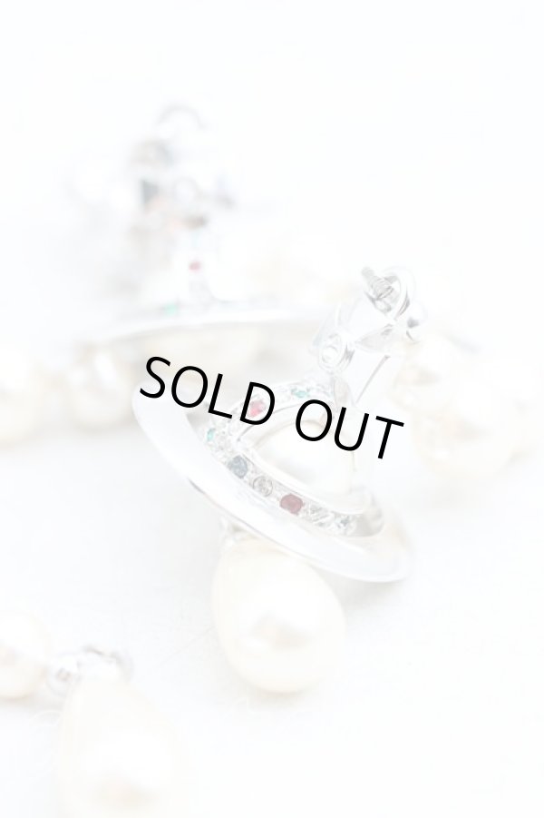 画像2: ヴィヴィアンウエストウッド 中古 / 【復刻】ブロークンパールピアス  シルバー  H-25-05-25-107-er-OD-ZH (2)