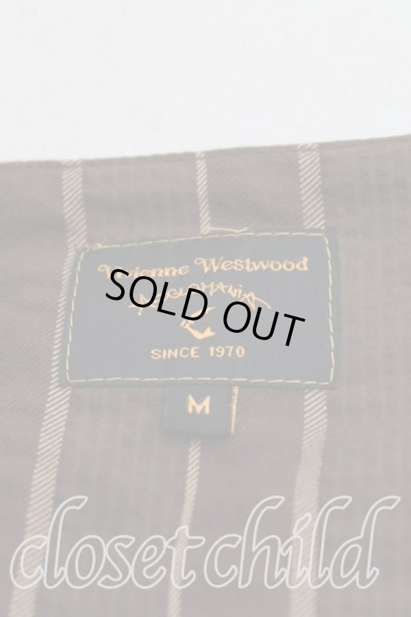 画像3: ANGLOMANIA 中古 / ストライプサンデードレス M 茶  H-25-05-25-011-op-OD-ZH (3)