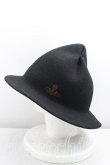 画像2: ヴィヴィアンウエストウッド 中古 / フェルトチコハット  黒  H-25-05-25-114-ha-OD-ZH (2)