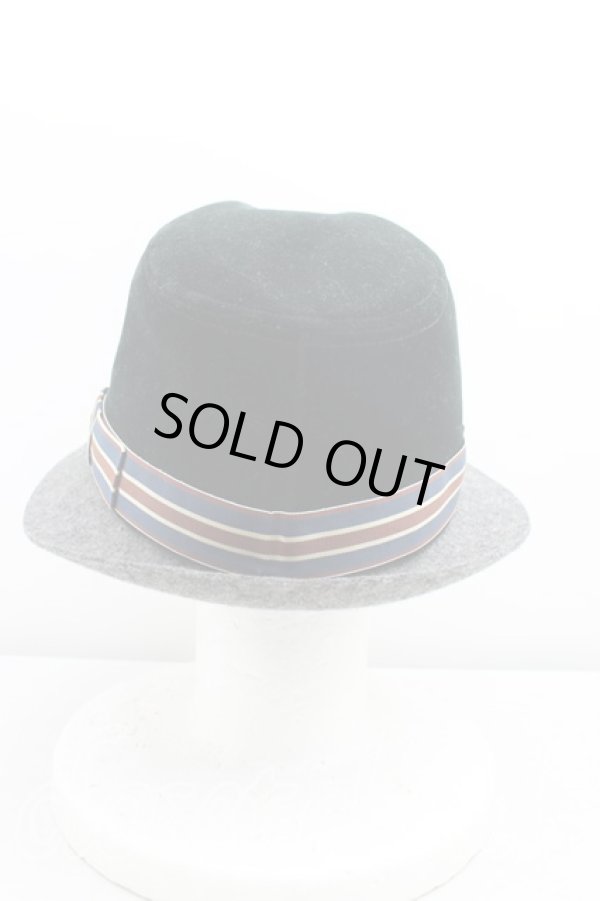 画像3: ヴィヴィアンウエストウッド MAN 中古 / スエードハット  黒×灰  H-25-05-25-116-ha-IN-ZH (3)