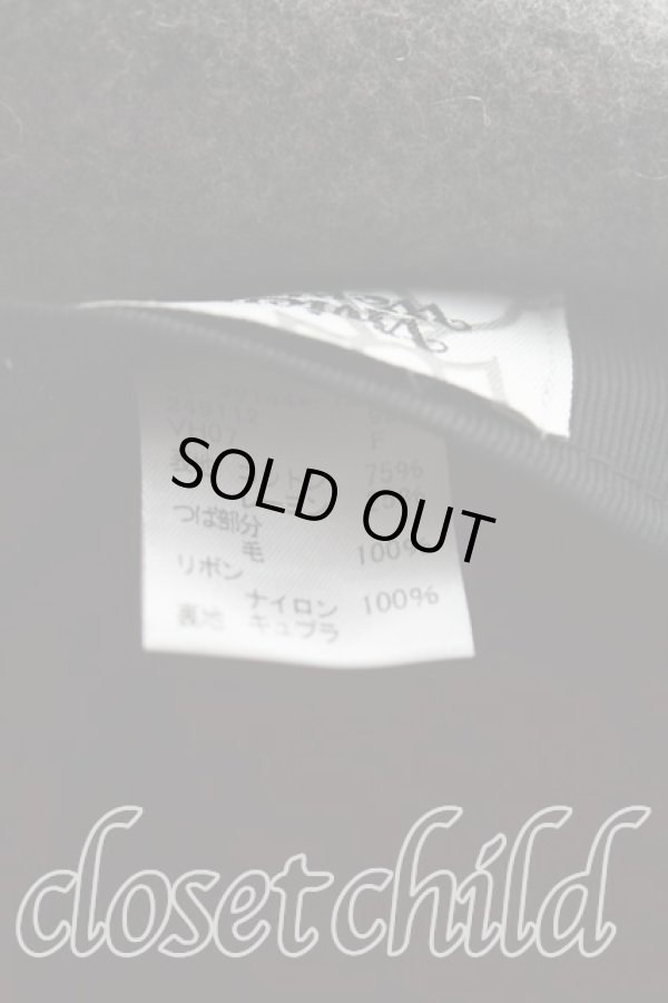 画像5: ヴィヴィアンウエストウッド MAN 中古 / スエードハット  黒×灰  H-25-05-25-116-ha-IN-ZH (5)