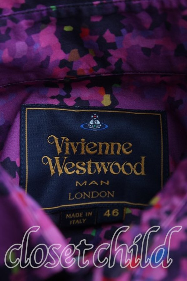 画像3: ヴィヴィアンウエストウッド MAN 中古 / モザイクシャツ 46(メンズM) ピンク  H-25-06-01-023-bl-IN-ZH (3)