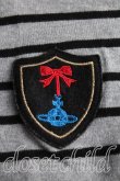 画像6: ヴィヴィアンウエストウッド 中古 / エッセンシャルオーブワッペンボーダーTシャツ 2（9号相当） 灰  H-25-06-01-039-ts-OD-ZH (6)