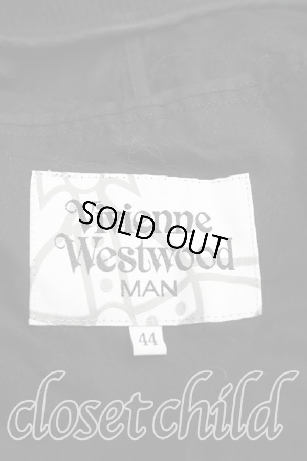 画像3: ヴィヴィアンウエストウッド MAN 中古 / リブ切替コットンジャケット 44（メンズS） 黒  H-25-06-01-004-jc-IN-ZH (3)