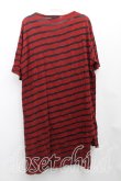 画像2: ヴィヴィアンウエストウッド MAN 中古 / オーブ刺繍ボーダーTシャツ 46(メンズM相当) 赤×黒  H-25-06-01-047-ts-IN-ZH (2)