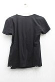 画像2: ANGLOMANIA 中古 / 額縁スカーフTシャツ XS 黒  H-25-06-01-049-ts-IN-ZH (2)