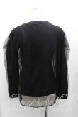 画像2: ANGLOMANIA 中古 / 「X」メッシュ長袖カットソー 38（M相当） 黒  H-25-06-01-067-to-OD-ZH (2)