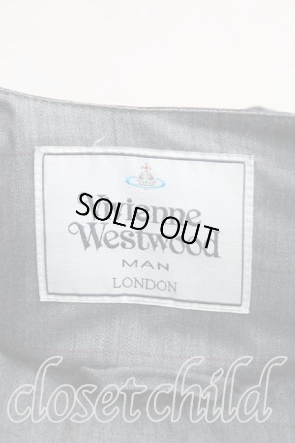 画像4: ヴィヴィアンウエストウッド MAN 中古 / ナイロンドッグトゥースダウンコート 48（メンズL） 紫  H-25-06-01-104-jc-OD-ZH (4)