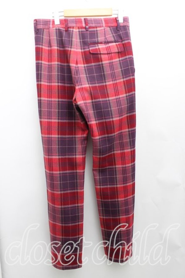 画像2: ヴィヴィアンウエストウッド MAN 中古 / タータンチェックパンツ 46（メンズM） ピンクｘ赤  H-25-06-01-110-pa-OD-ZH (2)