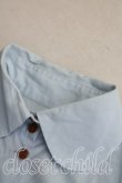 画像6: ヴィヴィアンウエストウッド 中古 / 単色オーブ刺繍丸襟シャツ 1(7号相当) サックス  H-25-06-01-115-bl-IN-ZH (6)