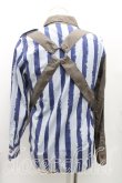 画像2: ヴィヴィアンウエストウッド MAN 中古 / ストライプボンテージシャツ 46（メンズM相当） カーキｘ青  H-25-06-01-117-bl-OD-ZH (2)