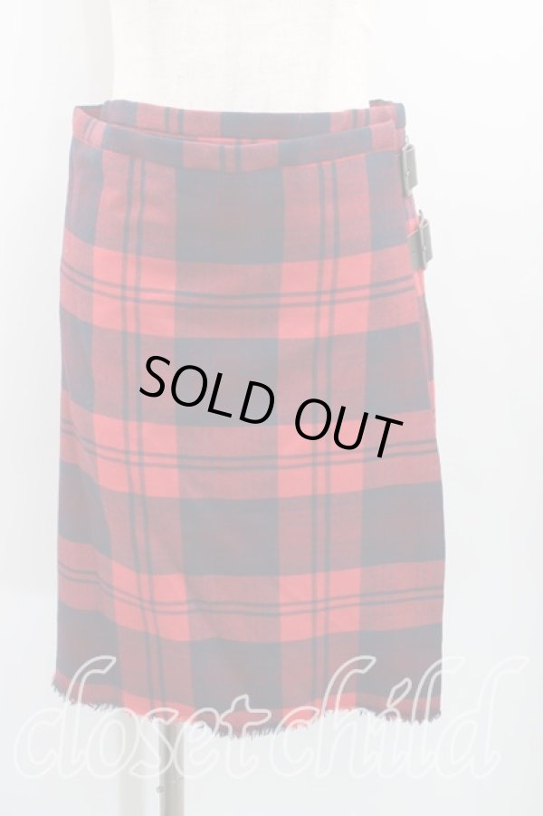 画像4: ヴィヴィアンウエストウッド 中古 / タータンチェックキルトスカートセットアップ 1（7号） 赤  H-25-06-01-119-su-IN-ZH (4)