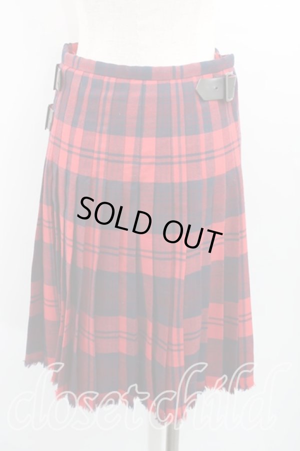 画像5: ヴィヴィアンウエストウッド 中古 / タータンチェックキルトスカートセットアップ 1（7号） 赤  H-25-06-01-119-su-IN-ZH (5)