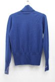 画像2: ヴィヴィアンウエストウッド 中古 / 単色オーブ刺繍タートルニット 2（9号相当） 青  H-25-06-01-131-to-IN-ZH (2)