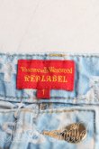 画像3: ヴィヴィアンウエストウッド 中古 / オーブ総柄ショートデニムパンツ 1（7号相当） インディゴ  H-25-06-01-016-pa-OD-ZH (3)