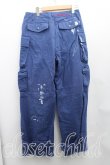 画像2: ヴィヴィアンウエストウッド 中古 / ヘリンボンスプラッシュペイントワークパンツ 00（ワンサイズ） 青  H-25-06-08-032-pa-OD-ZH (2)